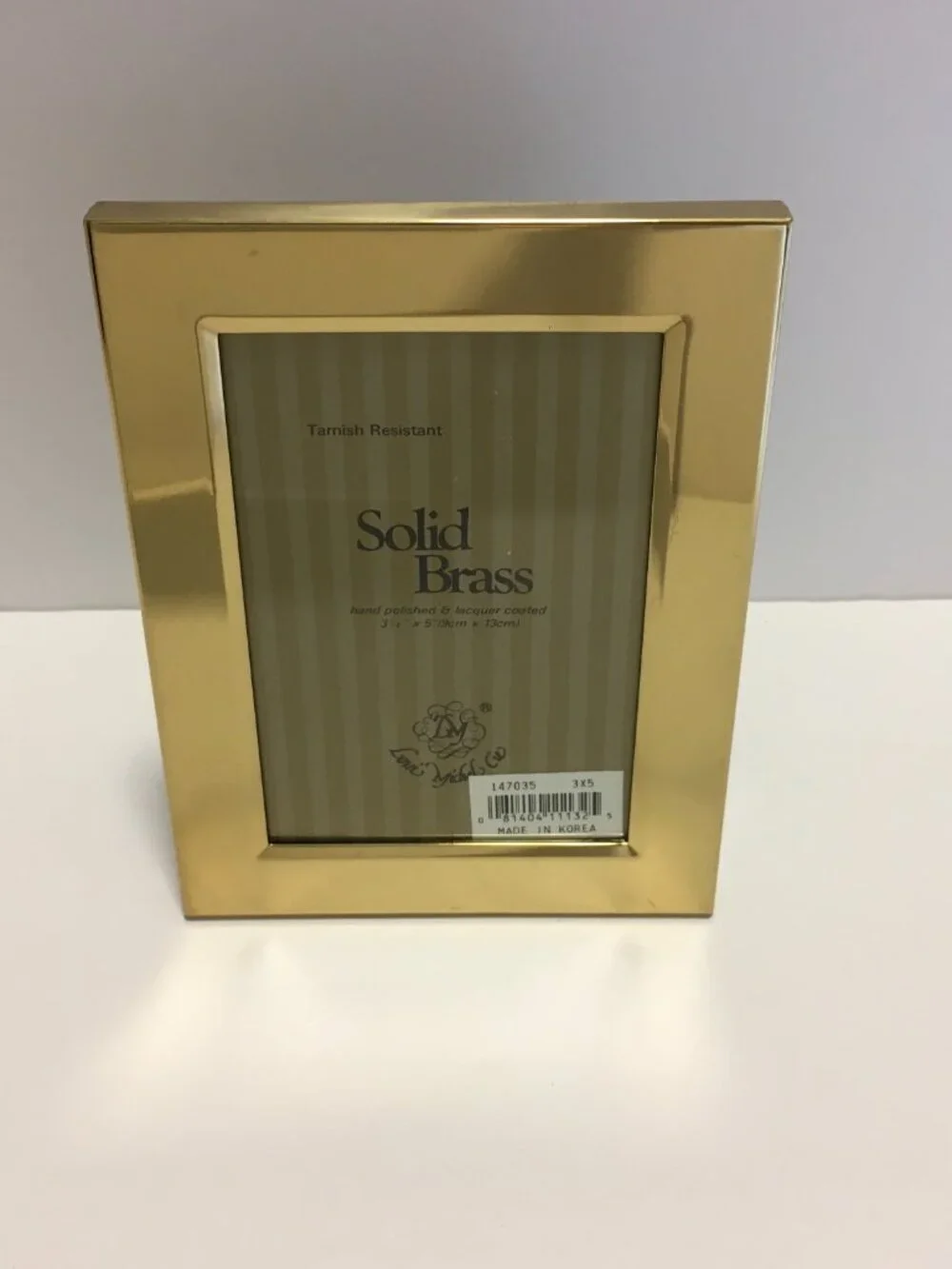 Vintage Solid Brass Picture Frame Rectangular 4.5x6 Tabletop Stand